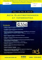 Acta electrotechnica et informatica