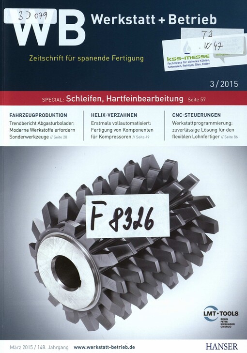 Werkstatt und Betrieb :Zeitschrift für Maschinenbau, Konstruktion und Fertigung