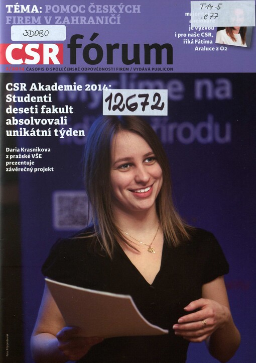 CSR fórum : časopis o společenské odpovědnosti firem