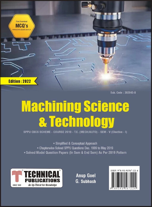 Machining science and technology