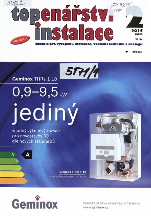 Topenářství+instalace : časopis pro vytápění, instalace, vzduchotechniku a ekologii