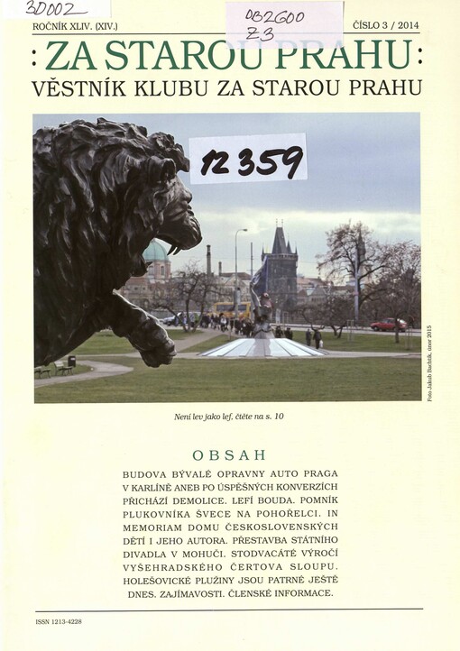 Za starou Prahu : věstník Klubu Za starou Prahu