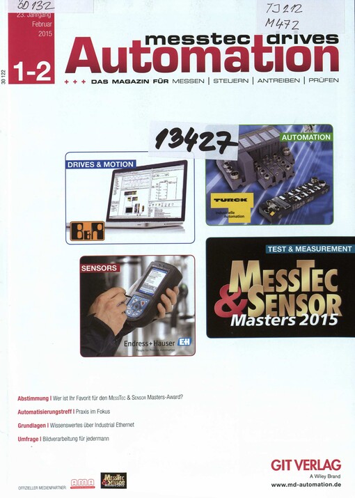 Messtec drives automation : das Magazin für Messen, Steuern, Antrieben, Prüfen