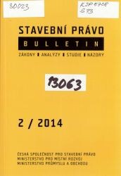 Stavební právo : bulletin : zákony, analýzy, studie, názory
