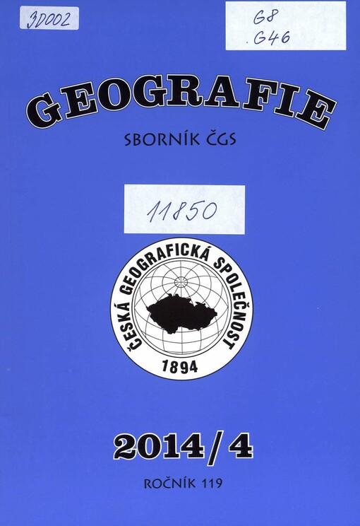 Geografie = Geography : Sborník ČGS