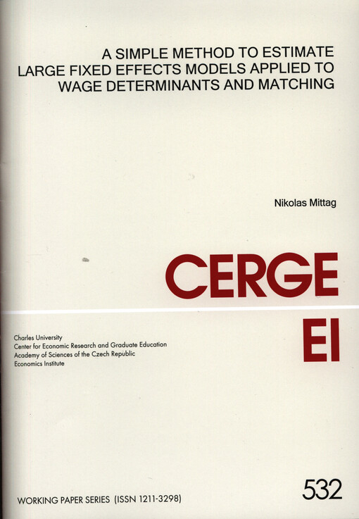 A simple method to estimate large fixed effects models applied to wage determinants and matching