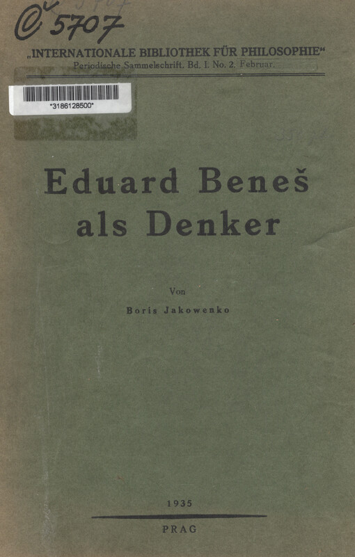 Eduard Beneš als Denker