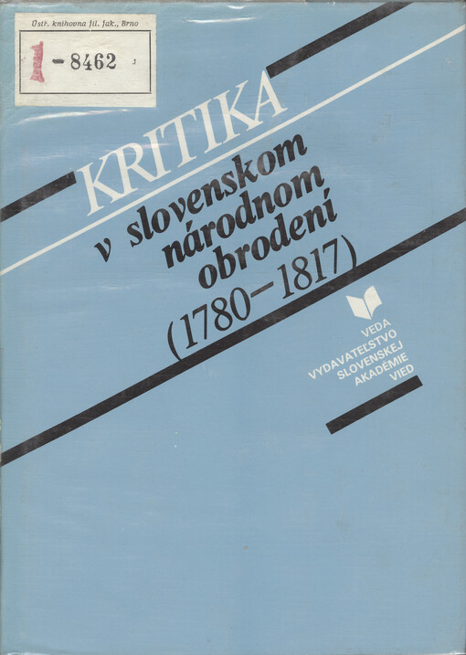kritika v slovenskom národnom obrodení (1780-1817)