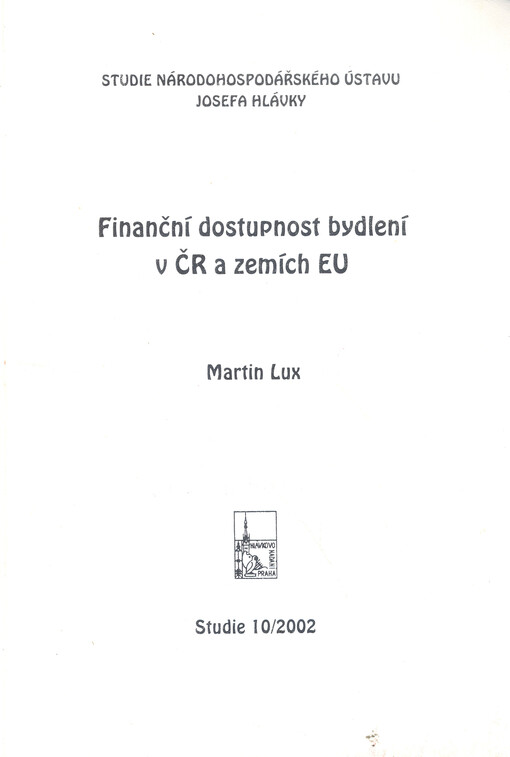 Finanční dostupnost bydlení v ČR a zemích EU