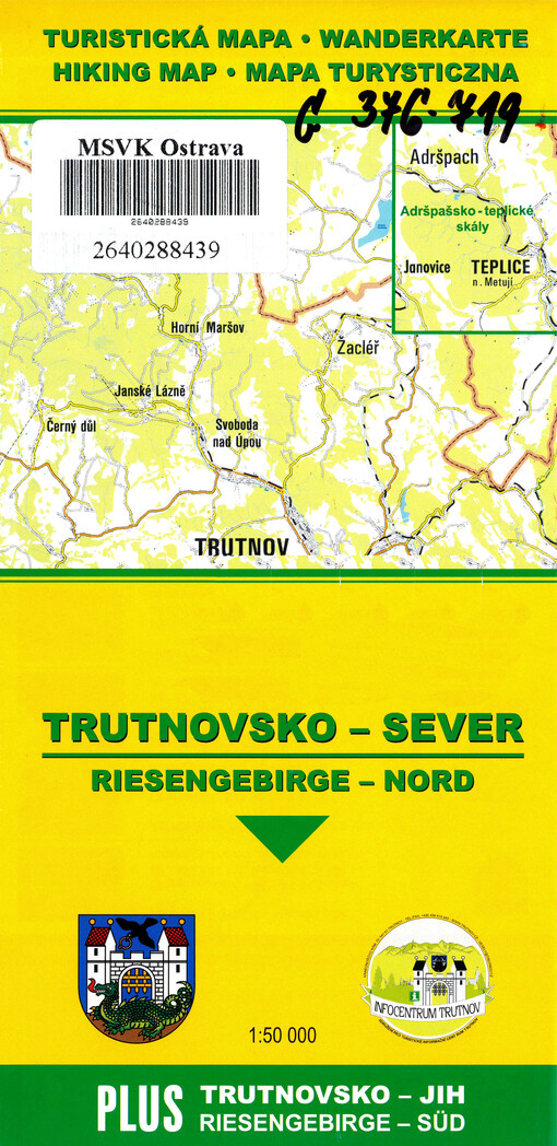 Trutnovsko - sever turistická mapa = Riesengebirge - Nord : Wanderkarte