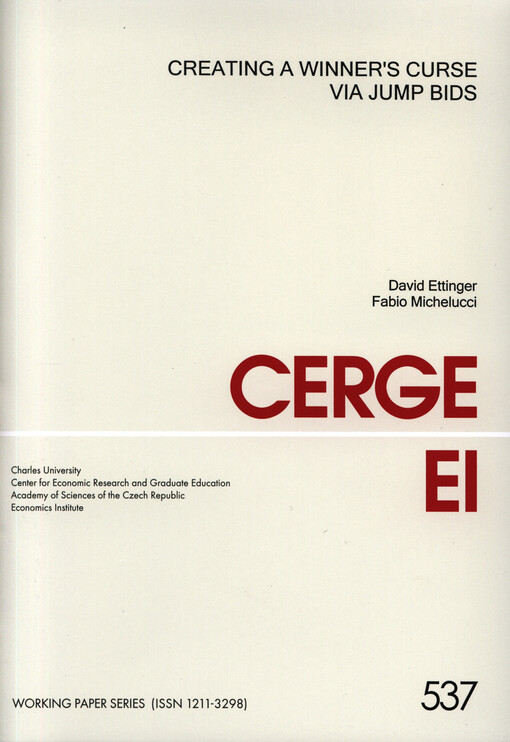 Creating a winner's curse via jump bids