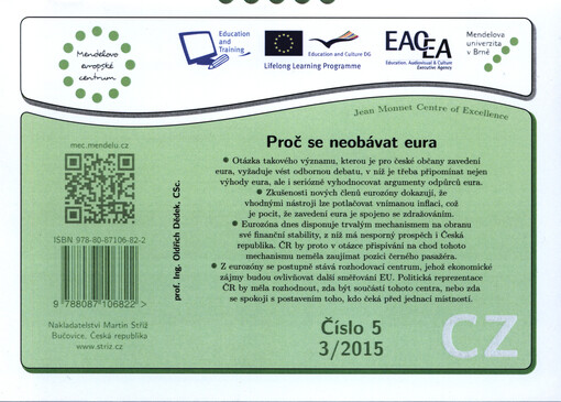 Proč se neobávat eura