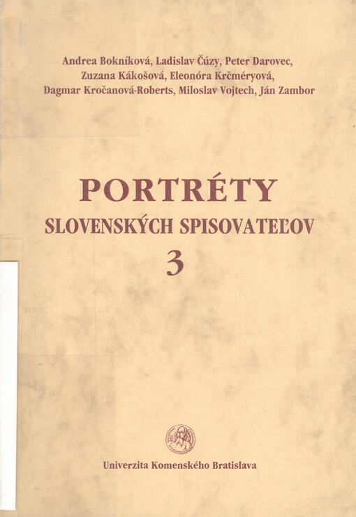 Portréty slovenských spisovateľov. 3