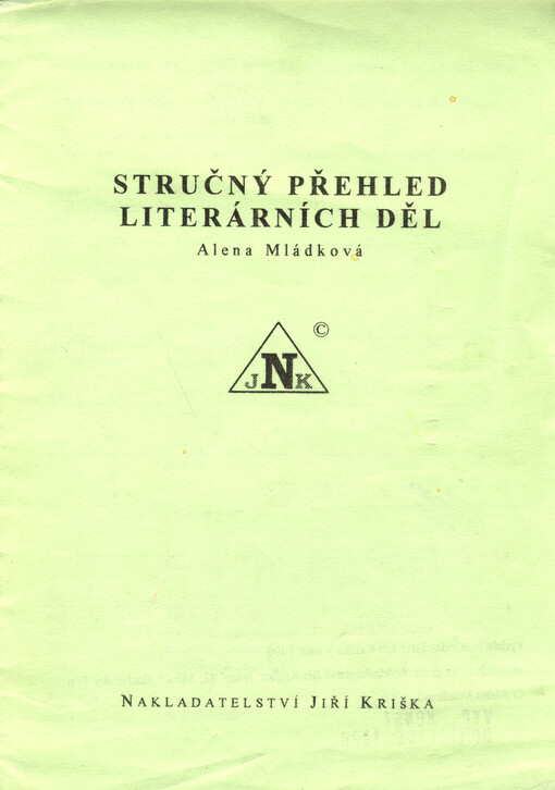 Stručný přehled literárních děl