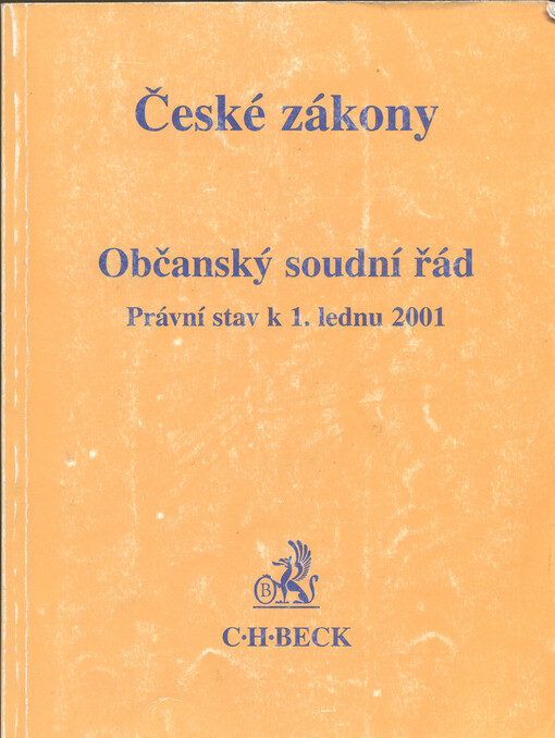 Občanský soudní řád: právní stav k 1. lednu 2001