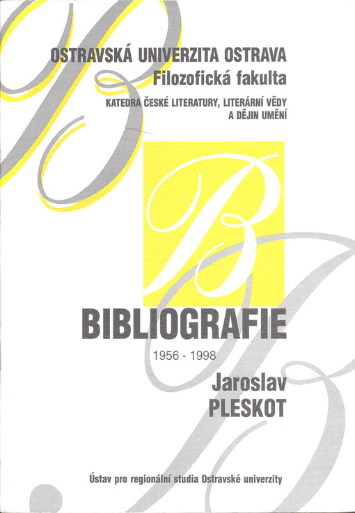 Jaroslav Pleskot, bibliografie 1956-1998