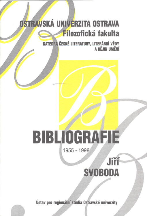 Jiří Svoboda, bibliografie 1955-1998