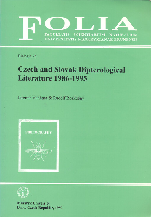 Czech and Slovak dipterological literature 1986-1995