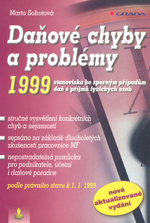 Daňové chyby a problémy 1999 : stanoviska ke sporným případům : daň z příjmů fyzických osob