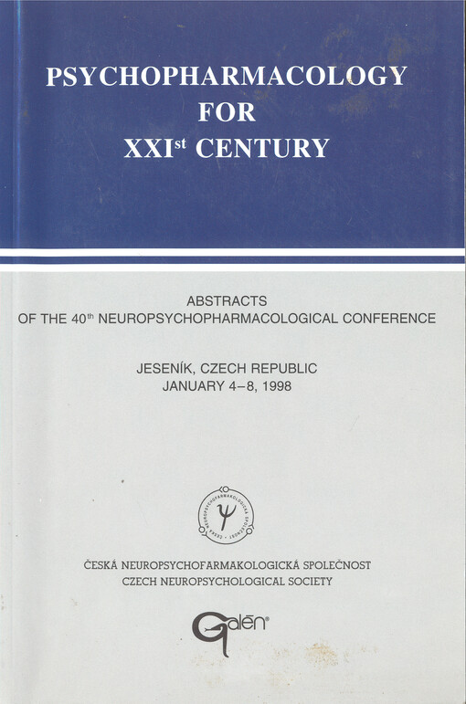 Psychopharmacology for XXIst century : abstracts of the 40th neuropsychopharmacological conference