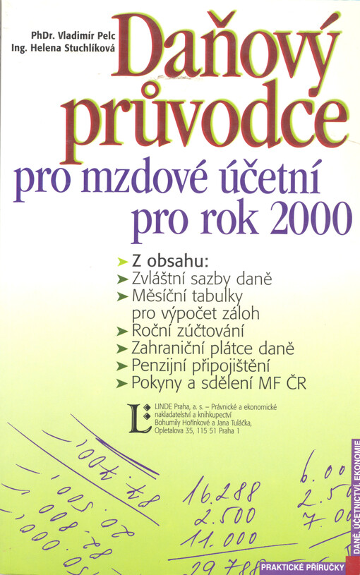 Daňový průvodce pro mzdové účetní pro rok 2000