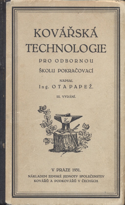 Kovářská technologie pro odbornou školu pokračovací