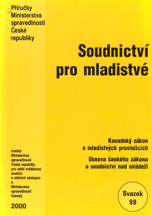 Soudnictví pro mladistvé v Kanadě a v České republice