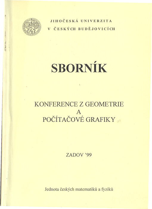 Sborník konference z geometrie a počítačové grafiky : Zadov '99