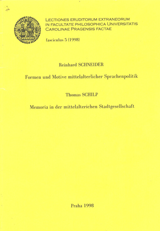 Formen und Motive mittelalterlicher Sprachenpolitik