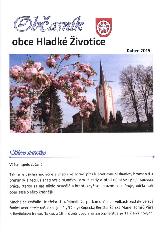 Občasník obce Hladké Životice
