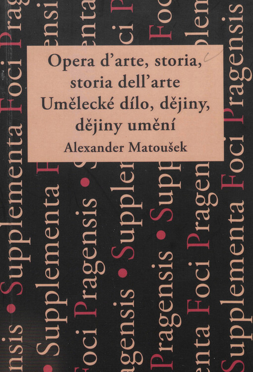 Opera d'arte, storia, storia dell'arte = Umělecké dílo, dějiny, dějiny umění