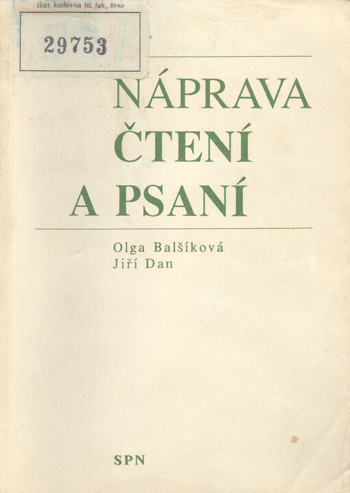 Náprava čtení a psaní