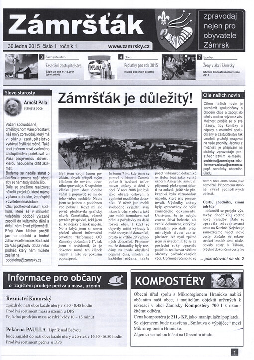 Zámršťák : zpravodaj nejen pro obyvatele Zámrsk