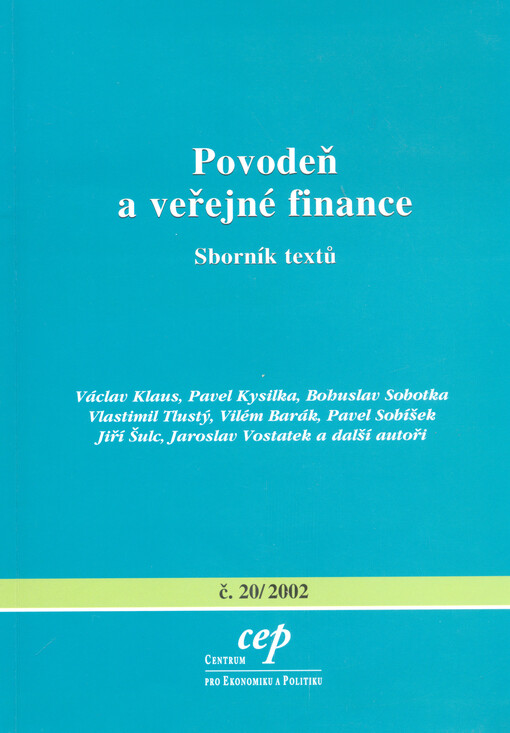 Povodeň a veřejné finance : sborník textů ze seminářů