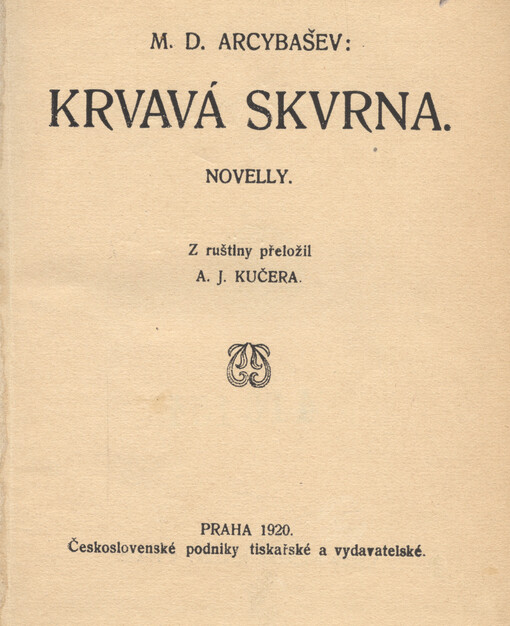 Krvavá skvrna: novelly