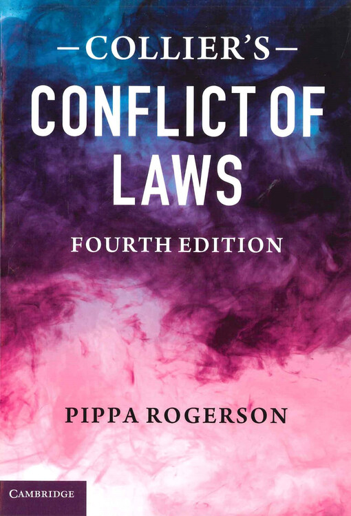 Collier’s conflict of laws 
