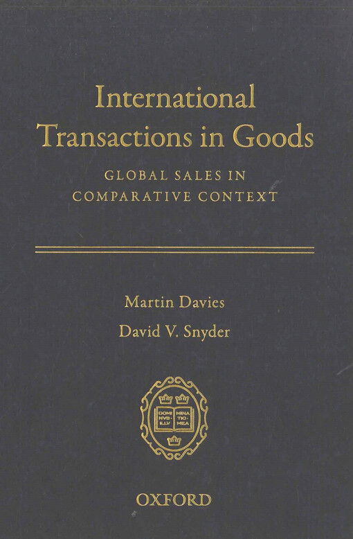 International transactions in goods  : global sales in comparative context 