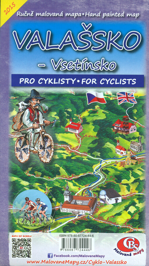 Ručně malovaná mapa: Valašsko-Vsetínsko