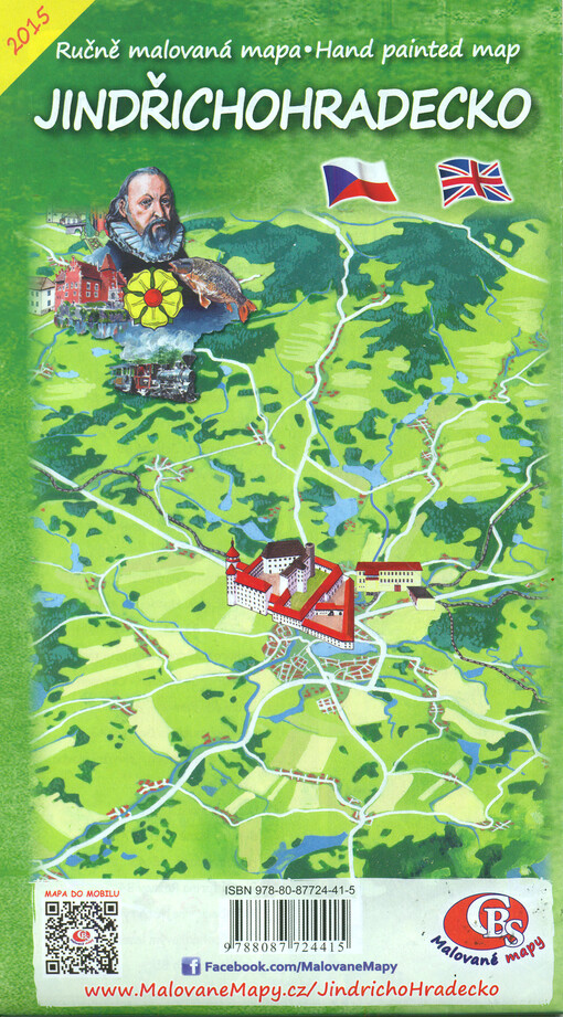 Ručně malovaná mapa Jindřichohradecko