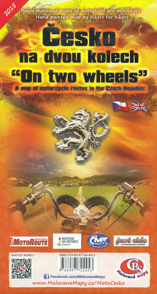 Ručně malovaná mapa od motorkářů pro motorkáře Česko na dvou kolech