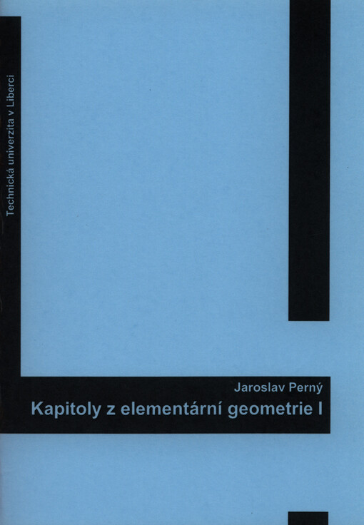 Kapitoly z elementární geometrie I