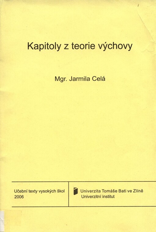 Kapitoly z teorie výchovy