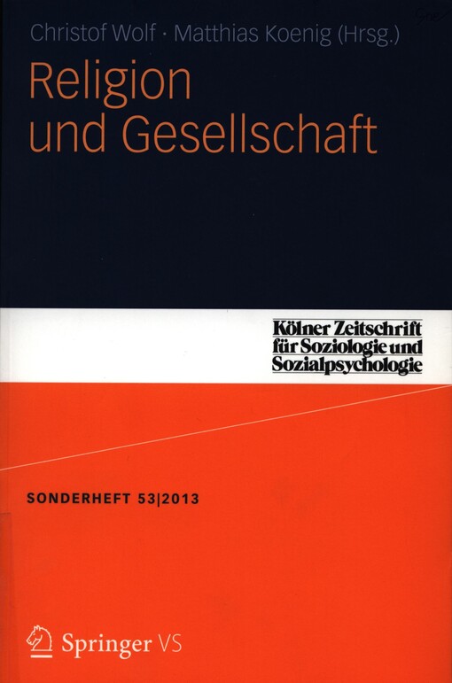 Kölner Zeitschrift für Soziologie und Sozialpsychologie