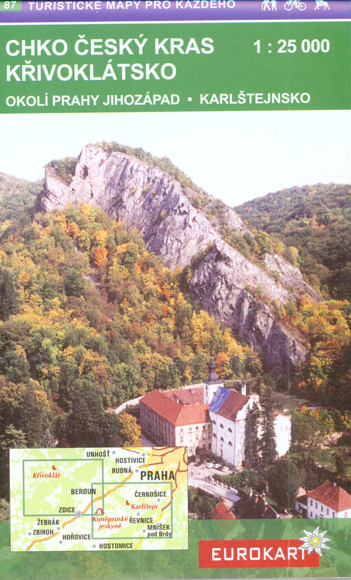 CHKO Český kras - Křivoklátsko 1 : 25 000; Okolí Prahy jihozápad - Karlštejnsko