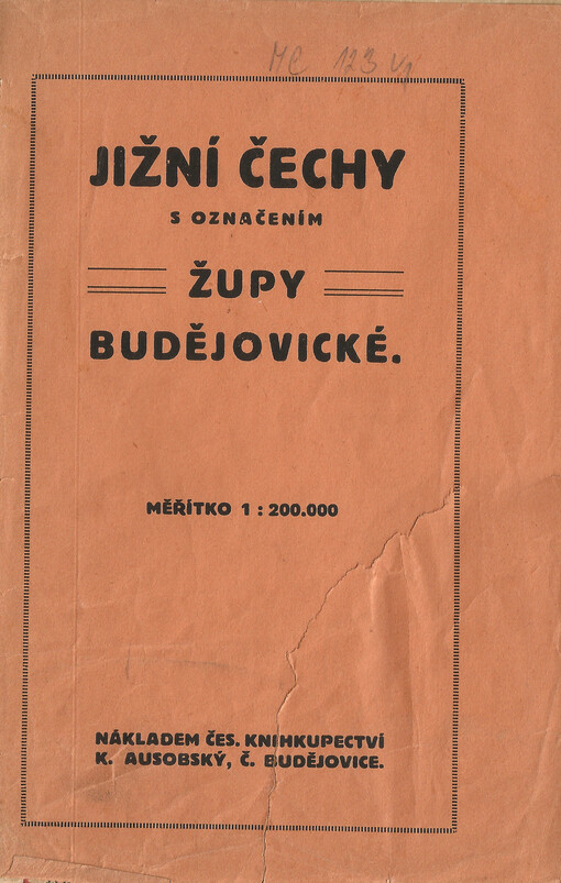 Jižní Čechy s označením župy budějovické