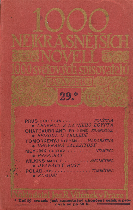 1000 nejkrásnějších novell 1000 světových spisovatelů.Svazek 29