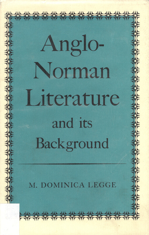 Anglo-Norman literature and its background