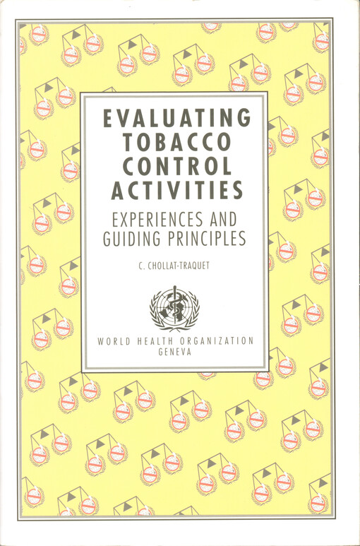 Evaluating tobacco control activities : experiences and guiding principles