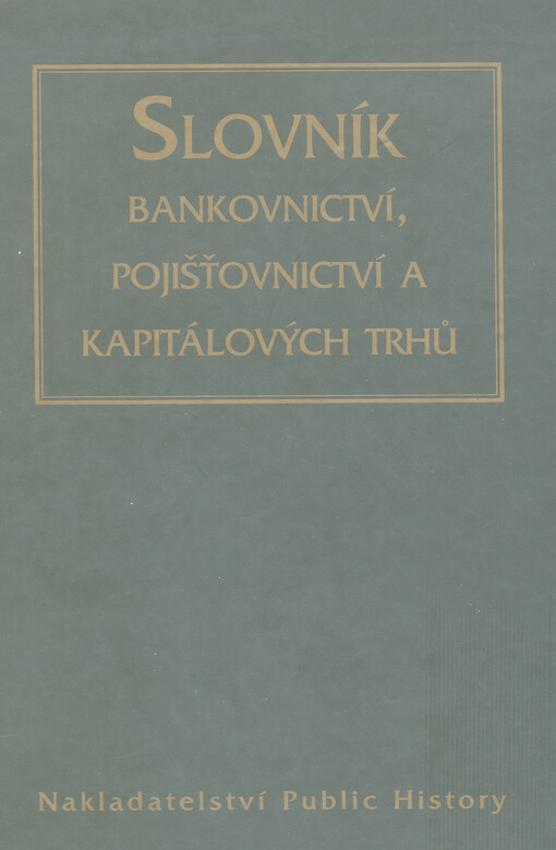Slovník bankovnictví, pojišťovnictví a kapitálových trhů
