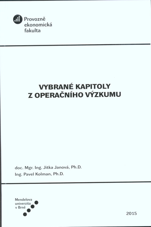 Vybrané kapitoly z operačního výzkumu
